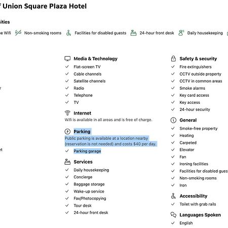 Union Square Plaza Hotel San Francisco Exterior foto